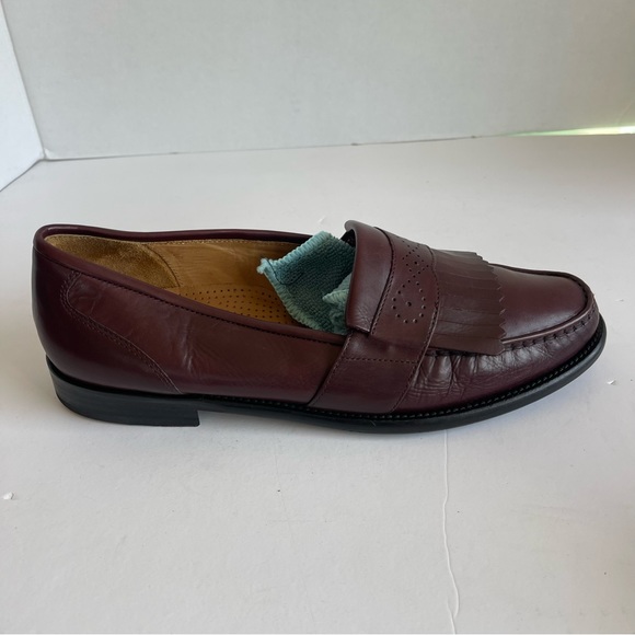 Cole Haan Other - Men's Cole Haan Loafers Dress Shoes Size 10.5 Burgundy Leather Kiltie